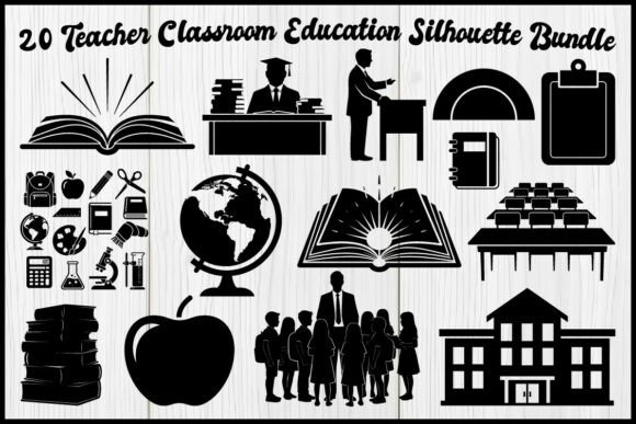 20 Teacher Classroom Education Bundle Graphics & Illustrations