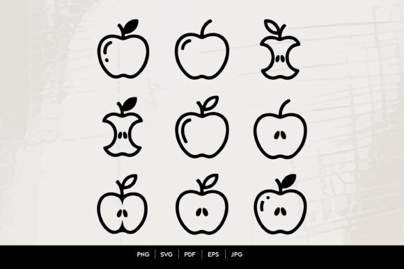 Apple Outline Icon Set SVG: An Embroidery Review
