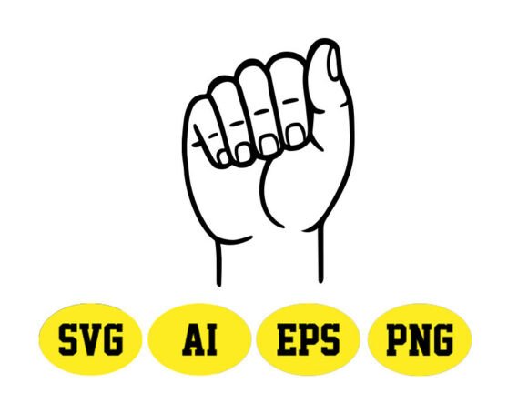 ASL Alphabet Craft Illustration: A Versatile Graphic for Local Branding