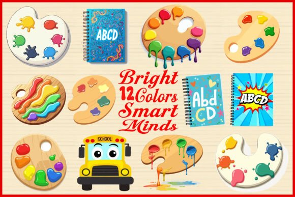 Bright Colors Smart Minds: Graphics for Cheerful Crafts Branding