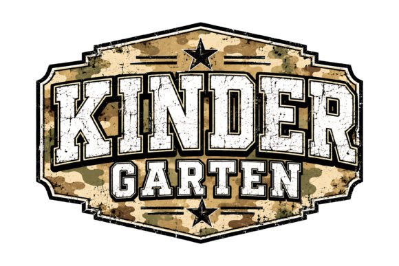 Kinder Garten Vintage Badge SVG for Graphics & T-Shirts