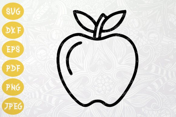 Minimalist Apple Icon SVG: Fresh Graphics for Healthy Branding Projects
