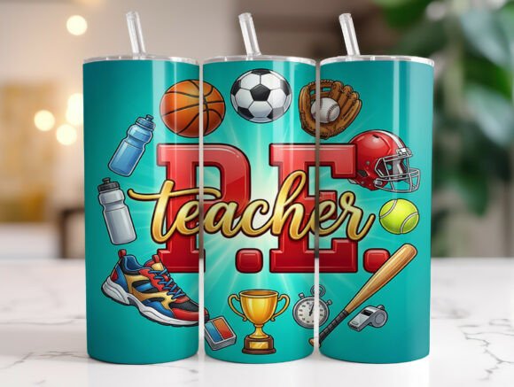 PE Teacher Tumbler Wrap Graphics Review