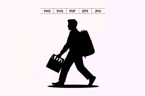 Student Walking with Bag: Graphics & Illustrations Review
